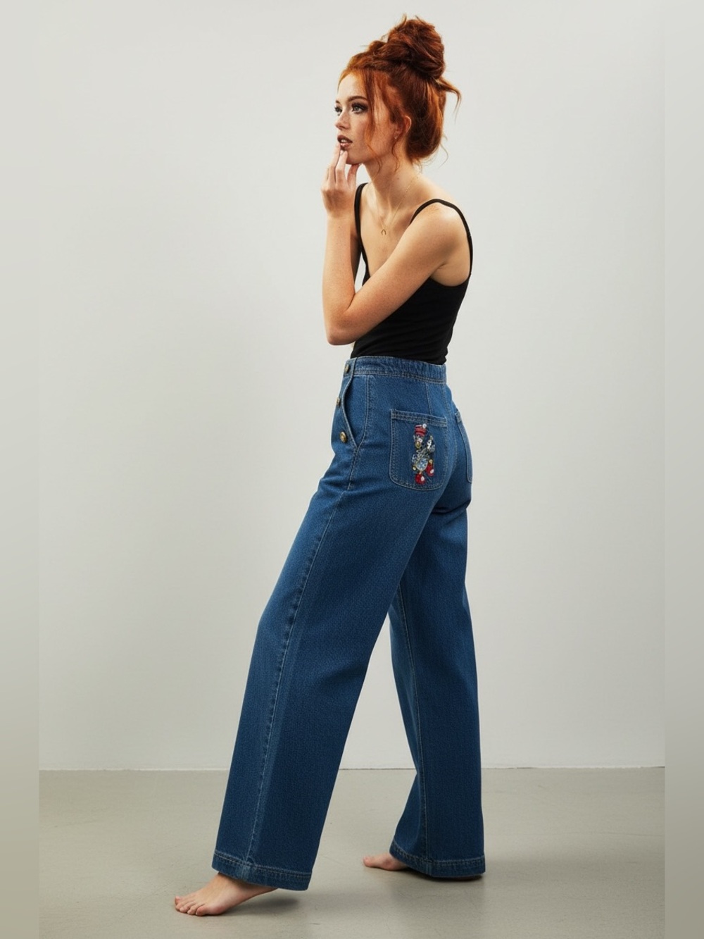 NWT Disney x Macy's Minnie Majorette Wide Leg Jeans Size 14 Limited Edition
